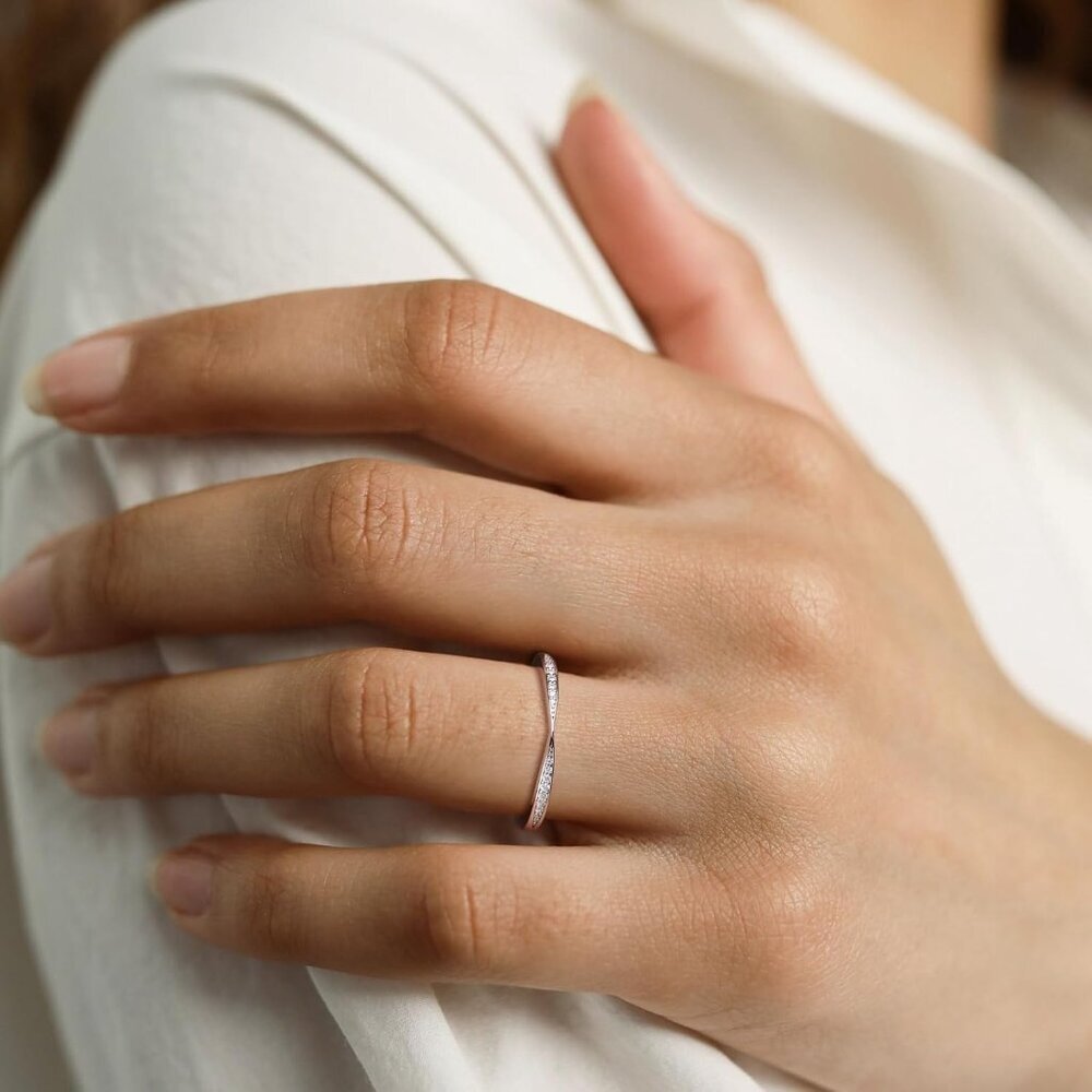 Elegant 2mm Ruby Birthstone Stackable Wedding Ban… - image 6